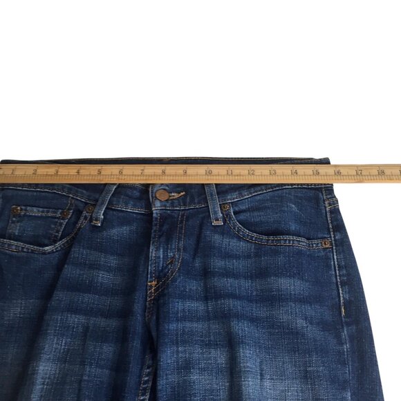 Levis 524 Too Superlow Jeans Womens 7 Blue Bootcut Low Rise Stretch Denim - Picture 14 of 16